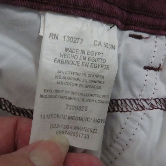 Lee Classic Fit At The Waist Women's Jeans 10M Casual Wear Burgundy - Picture 7 of 13